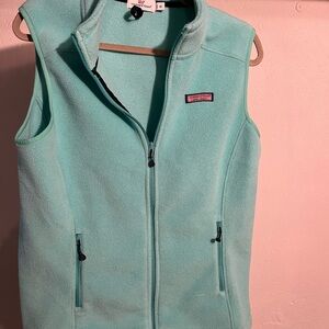 Vineyard Vines ladies sea-foam color fleece vest. Size - medium
